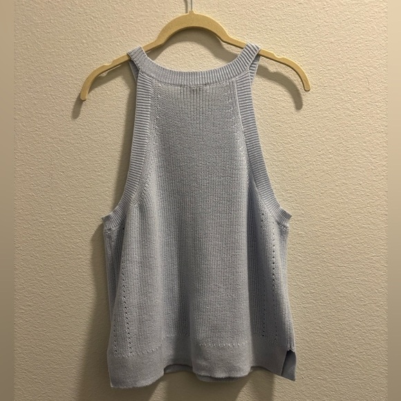 Gentle Fawn, blue halter sweater top, size L - Picture 2 of 6